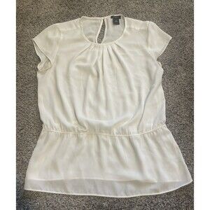 ann taylor blouse white size xs summer